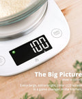 Ultra Precise Digital Kitchen Scale With LCD Display Weighs Grams Ounces Pounds Fluid Ounces And Milliliters 11 Pound Capacity