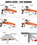 Vevor 1-4 To 7-8 Inch O.D. Ratcheting Pipe Tube Bender With 90 Degree Forward Reverse Bending Action And 7 Dies Plus Pipe Cutter Setup Guide