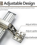 3D adjustable design of Beefy Heavy Duty Sliding Cabinet Door Hinge Handles Up To 17.6 Lbs For Single Doors