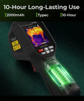 Equine Infrared Thermal Imaging Camera For Horses, Handheld Health Monitor With 240x240 Resolution, Detect Inflammation And Hidden Heat Early, Injury Prevention, Compare Left And Right Sides For Quick Diagnostics. Black handheld thermal camera with 10-hour battery display