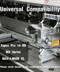 Plug And Play Direct Replacement For 10379 Cut Off Tool With Case installed on Tapco Pro 14 HD MX Series brake showing compatibility.