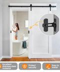 Two Pack 90 Degree Barn Door Lock Latches Matte Black Stainless Steel Security Flip Gate Latches for sliding doors shown