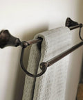 Wynford 24 Inch Double Towel Bar In Oil Rubbed Bronze For Bathroom And Kitchen Organization Sturdy Wall Mounted Towel Rack With Extra Hanging Space