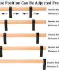 Adjustable Wood Cabinet Hardware Handles Pack Of 6 Unfinished DIY Pulls for Cabinets Wardrobes and Drawers with varying hole distances