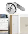 Combo Cam Lock Security Locks Set Of Two With Three Digit Password Code No Brainer Keyless Three Dial Locks for cabinets