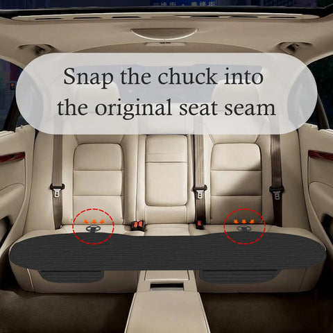 Interior view of a car with a back seat cover with no slip bottom and breathable fabric universal fit for cars and SUVs includes side pockets