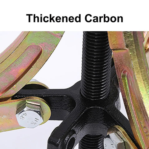 Close-up of the thickened carbon steel construction of the 28 Inch Heavy Duty Three Jaw Bearing Puller for durable gear extraction.