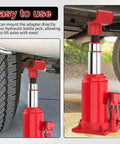 2 In 1 Bottle Jack Adapter Universal Steel Adapter for Safe Jack Lift demonstrating installation under vehicle axle