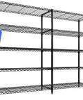 Heavy Duty 5 Tier Metal Storage Rack With Fully Adjustable Wire Shelves For Kitchen Garage Or Warehouse Uses Supports 1325 Pounds Total