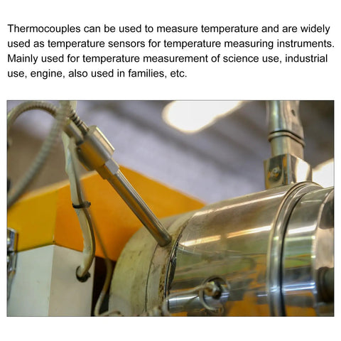 2 Pack J Type Thermocouple Temperature Sensor Probes With M6 Thread, 5ft Lead, 0 to 750C, installed in industrial equipment