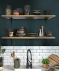 Stainless Steel Look Peel And Stick Contact Paper Dark Green Waterproof Metallic Wallpaper for Kitchen Backsplash and Countertops