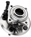 Close-up of 512440 Rear Wheel Bearing And Hub Assembly For 2010 2017 Chevy Equinox And 2010 2017 GMC Terrain With ABS Fits Rear Left And Right 5 Bolt Hub And ABS Sensor Included Beefed Up Ready To Roll