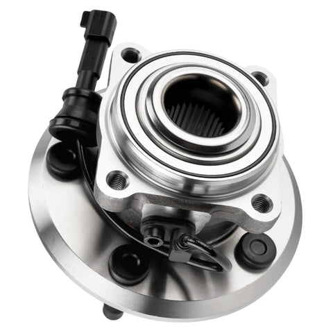 Close-up of 512440 Rear Wheel Bearing And Hub Assembly For 2010 2017 Chevy Equinox And 2010 2017 GMC Terrain With ABS Fits Rear Left And Right 5 Bolt Hub And ABS Sensor Included Beefed Up Ready To Roll