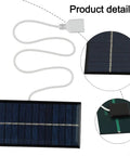 2W 6V Monocrystalline Solar Panel Charger With USB Output For 3.7-5V Batteries Ideal For Outdoor Lighting And Small DC Devices