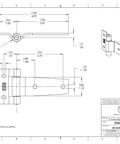 Engineering diagram of 3 inch stainless steel strap hinge heavy duty 270 degree rotating for garage door gate shed trailer and truck two pack.