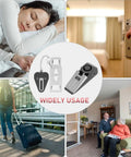 Visual overview of Door Stop Alarm And Hotel Door Lock Dual Protection Security Kit Portable Pocket Door Stopper Self Defense Tool