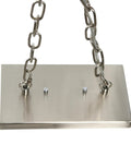 Mounting hardware for Six Light Industrial Linear Chandelier With Seedy Glass Diffusers In Brushed Nickel Finish, hardwired