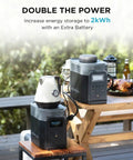 Delta 2 Smart Extra Battery 1024Wh LiFePO4 Expansion For Power Station Delta 2 Doubles Your Capacity To 2048Wh