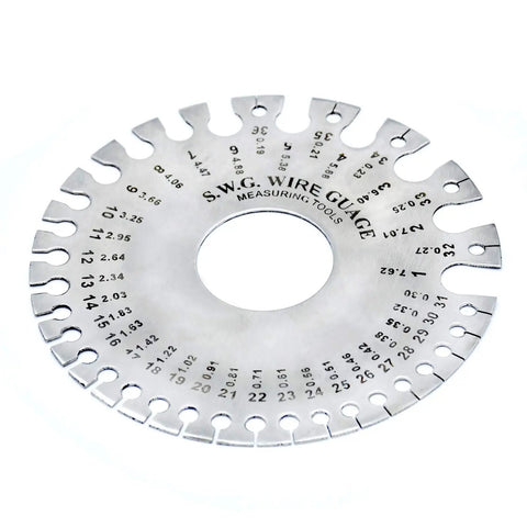 Stainless Steel SWG Wire Thickness Gauge Ruler Tool Measure Diameter WG-002 1-36 Gauge For Wires Rods And Plates