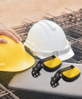 Heavy Duty Noise Canceling Ear Muffs With Hard Hat Mount For Construction And Factory Use Soundproof Protective Hearing Gear in yellow