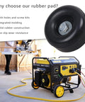 Heavy Duty Rubber Anti Vibration Foot Pads 1 Inch High 2.5 Inch Diameter 4 Pack For Trailer Bumpers Generators Pressure Washers Air Compressors And Pumps Stabilize Equipment with tools in background