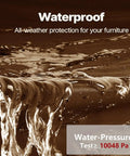 Waterproof test for 3 Seater Outdoor Swing Cover For Porch Swing And Hammock Chair, PVC-coated, all-weather protection.