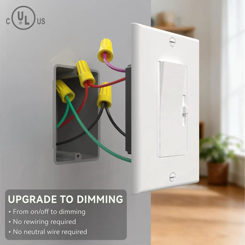 Six Pack Led Dimmer Light Switch Single Pole Or Three Way With Adjustable Min Brightness installation with wires