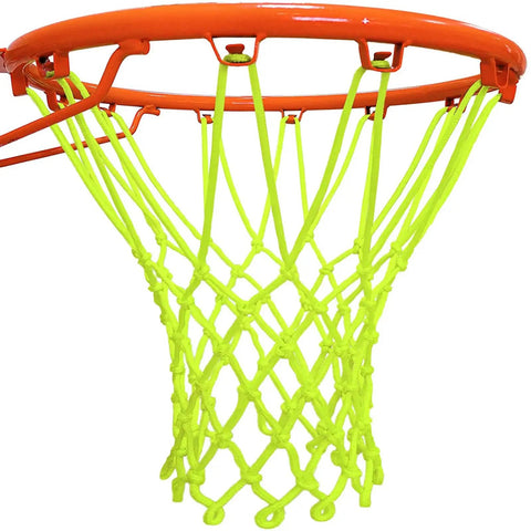 Glow In The Dark Night Basketball Net For Outdoor Hoops, Solar Powered Luminous Nylon Net Fits 21 Inch Rims, Heavy Duty Handmade