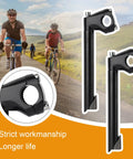 Image of Gooseneck Bike Stem 220mm Length With 22.2mm Quill And 25.4mm Clamp For 1 Inch Handlebars Aluminum Head And Steel Tube