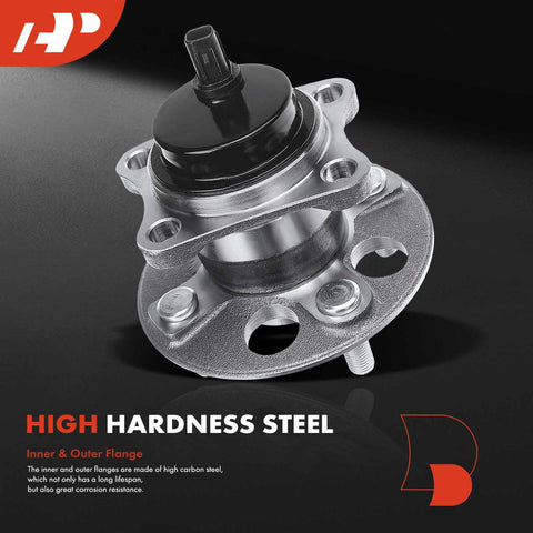 Rear Wheel Bearing And Hub Assembly Kit With ABS For Toyota Yaris 2006 2014 Prius C 2012 2019 Scion IQ 4 Lug Close-up