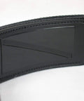 Close-up of Quick Release Scuba Tank Strap with stainless steel buckle, showing durable black nylon design and anti-slip feature.