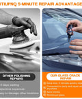 5 Minute Windshield Crack Repair Kit For Chips And Cracks, Pro Grade Auto Glass Rock Chip Repair Tool applied on car windshield