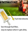 Fuel Line Filter Shut Off Valve Kit For Riding Lawn Mowers And Compact Tractors One Quarter Inch Inline Filter with arrow