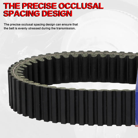 Heavy Duty CVT Drive Belt For RZR XP 900 1000 XP4 General XP 1000 Ranger showing precise occlusal spacing design