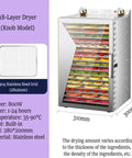 Heavy Duty Stainless Steel Food Dehydrator For Fruits Veggies And Meats With Killer 360 Airflow Plus Straight Up Temp Control and Massive Trays