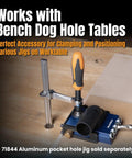 Quick Screw Down Clamps For Bow Xtender Fences And MFT Tables with jig on workbench