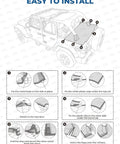 Installation guide for Rugged Tonneau Cover For Wrangler JK 4 Door 2007 To 2018 JKU Cargo Trunk Tailgate Cover Jeep Accessories.