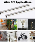 Livabber 304 stainless steel round tubes, 7/8 in OD, 0.06 in wall, 12 in long, 2-pack front view
