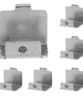 Heavy Duty Freezer Clips and Refrigerator Shelf Brackets Set 50 100 Pack Metal Buckles front and side view