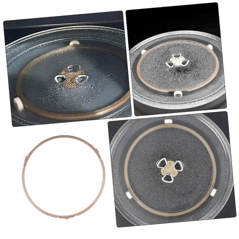 3 Pack Microwave Turntable Support Ring With Tough Grip Glass Plate Roller And Built Tight Replacement Tray Holder Keeps Your Meal Plate Locked In For Smooth Spinning Daily
