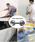 Two Pack Beefy Glass Suction Cups Vacuum Lifter With Aluminum Body and Rubber Base, used on various surfaces for lifting and holding.