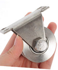 Stainless Steel Groove Wheel Pulley For Sliding Doors And Barn Doors Heavy Duty Track Wheel With Efficient Bearing Design held in hand