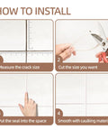 How to install No-Nonsense White Foam Rubber Backer Rod For Concrete Expansion Joints And Crack Filling diagram with steps.
