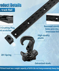 12 Inch L Track Tie Down System Kit with black aluminum rail, mounting holes, anti-crushing plug, and swivel stud fittings.