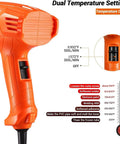 Powerful 1500W Dual Temperature Heat Gun With 350C And 550C Settings For Quick Drying Shrinking Vinyl And Woodworking Projects