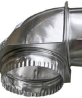 Semi Rigid Dryer Vent Kit With Close Elbow 4 Inch Aluminum Duct 8 Ft Long Silver For Easy 90 Degree Turn in silver
