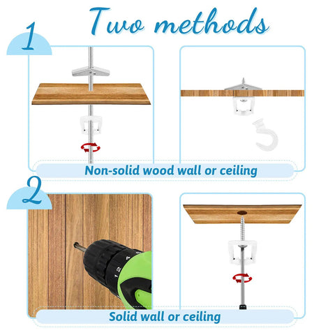 Four Pack Ceiling Hooks For Hanging Plants And More, Heavy Duty Metal Swag Hooks For Indoor Outdoor Use, Ideal For Bird Feeders, Lamps, Wind Chimes, Baskets And Wall Decorations