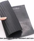 Heavy Duty Heel Patch Sheet For Shoes Black Corrugated Rubber Repair Pad Cut To Fit Sole Bottom Patch For Women And Men 14.56 By 11.02 Inches 0.08 Inch Thick Beef Tendon Rubber Easy Trim.