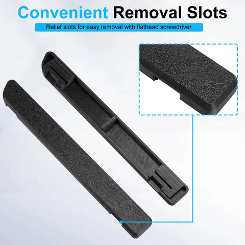 JERBOR 2-pack dash panel trim bezel inserts, black plastic, for Ford F-150/F-250/F-350 and Bronco (1992-1997) left and right