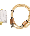 Boost Your Radio With A 10MHz To 6GHz RF Amplifier, 20dB Gain, Low Noise, High Flatness, FM Signal Booster With SMA Connector, DC 5V Powered For Crystal Clear Reception, shown with USB-C cable